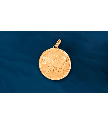 Medalla signo Leo grabado a mano cod 1710LE 