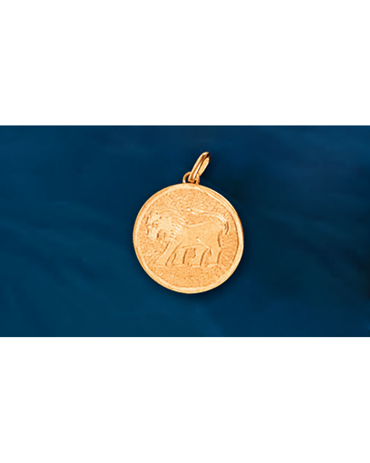 Medalla signo Leo grabado a mano cod 1710LE 
