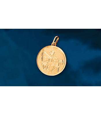 Medalla signo Sagitario grabado a mano cod  1710SA