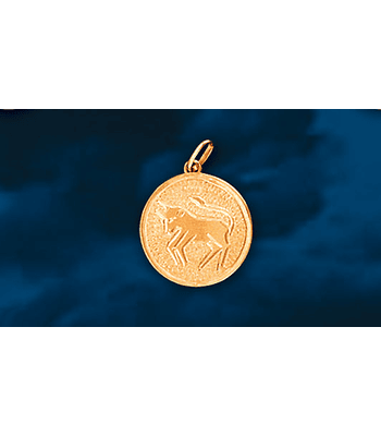 Medalla signo Tauro grabado a mano cod 1710TA