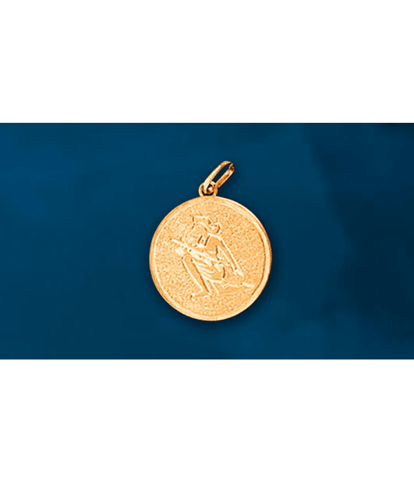 Medalla signo Virgo grabado a mano cod  1710VI 