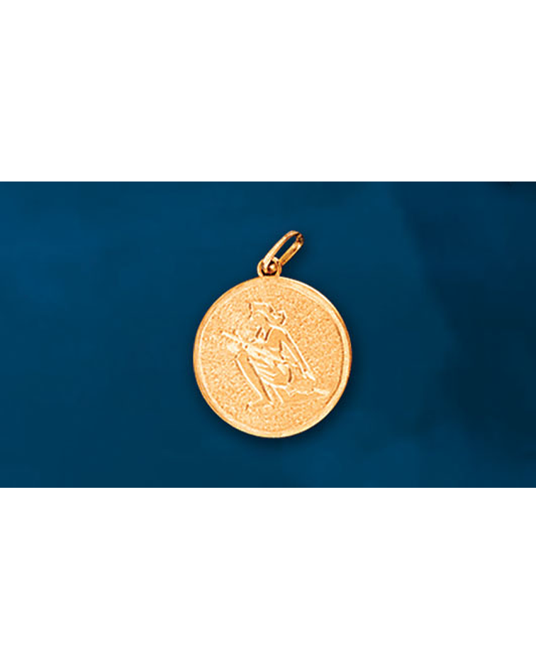 Medalla signo Virgo grabado a mano cod  1710VI 