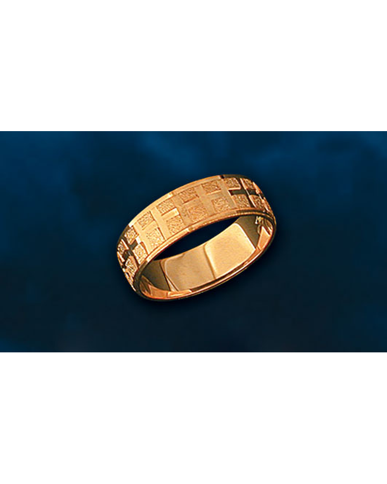 Argollas planas facet diseño cuadros 6mm cod 0212 - D