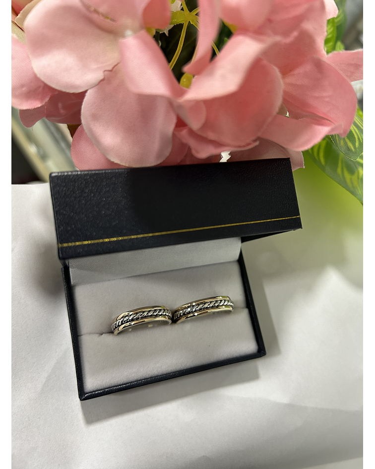 Argollas modelo un trenzado cod 13