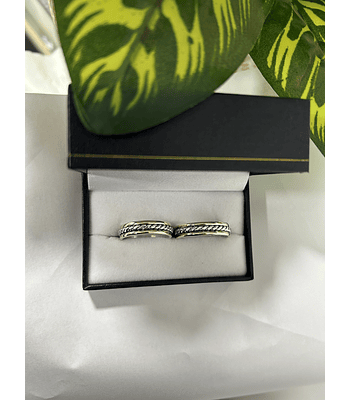 Argollas modelo un trenzado cod 13