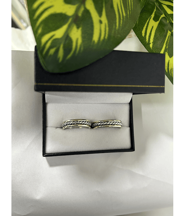 Argollas modelo un trenzado cod 13