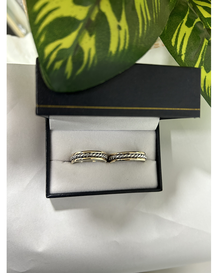 Argollas modelo un trenzado cod 13