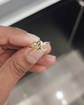 Anillo dos corazones calados cod 465