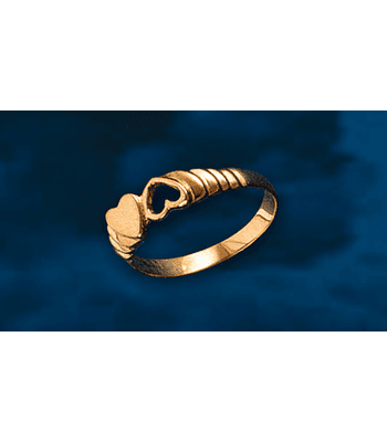 Anillo dos corazones lisos y calado cod 467