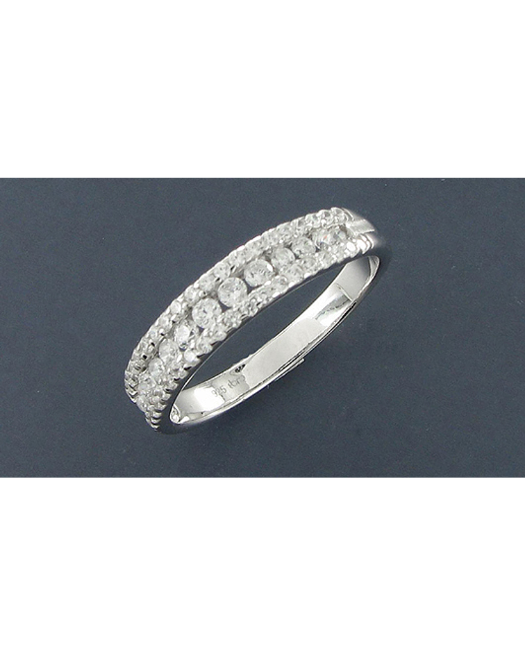 Anillo cintillo triple