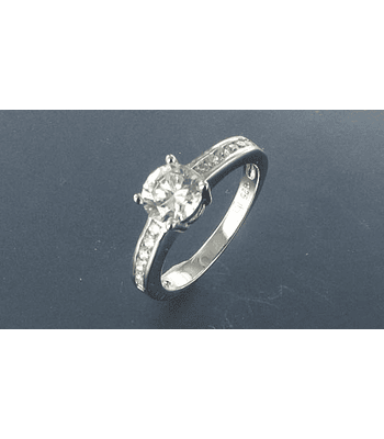 Anillo medio cintillo en grano