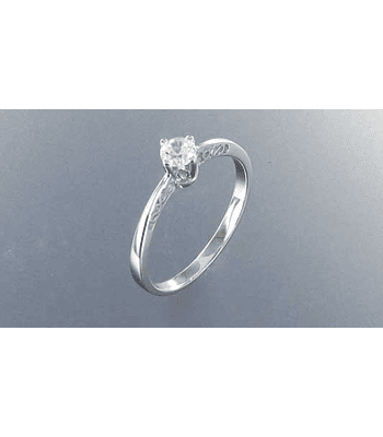 Anillo solitario calado 