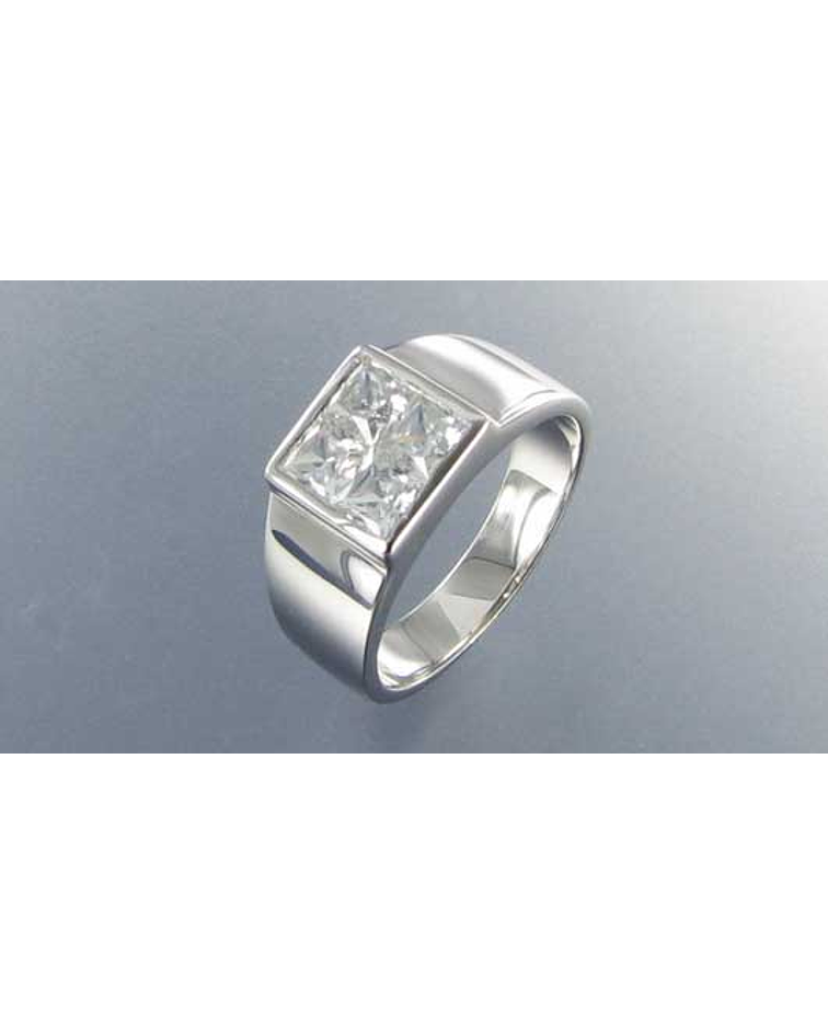 Anillo especial circón cuadrado