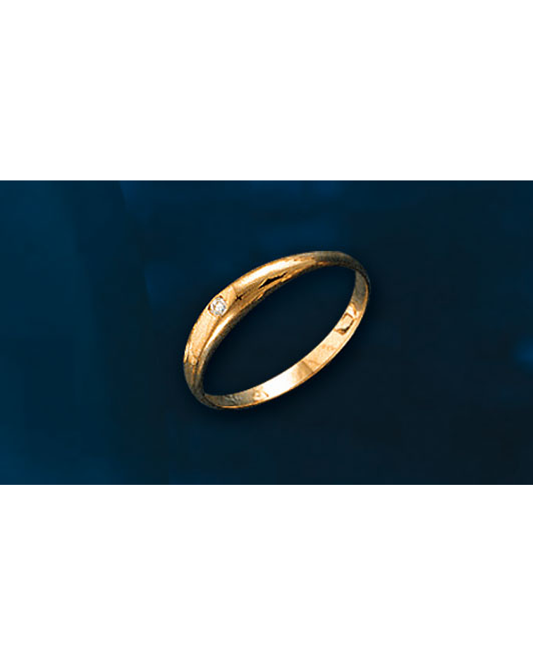 Anillo solitario circón cod 0716