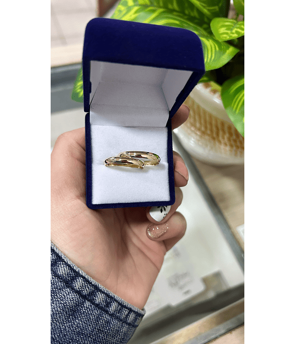 Argolla modelo inglés - 4 mm - 4 grs  cod A003