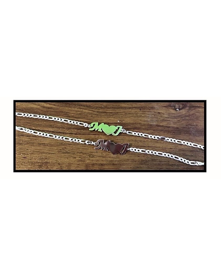 Pulseras parejas iniciales 