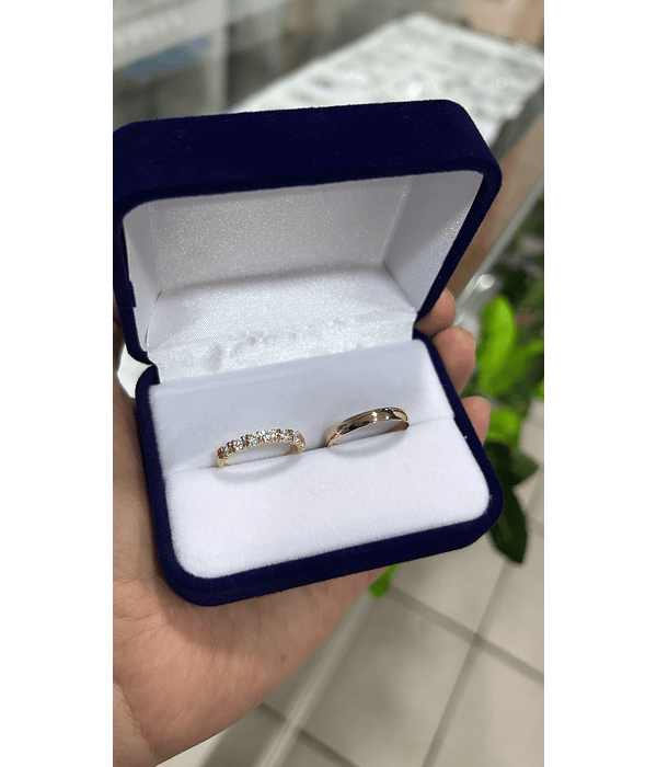 Argollas modelo cintillo + media caña ✨