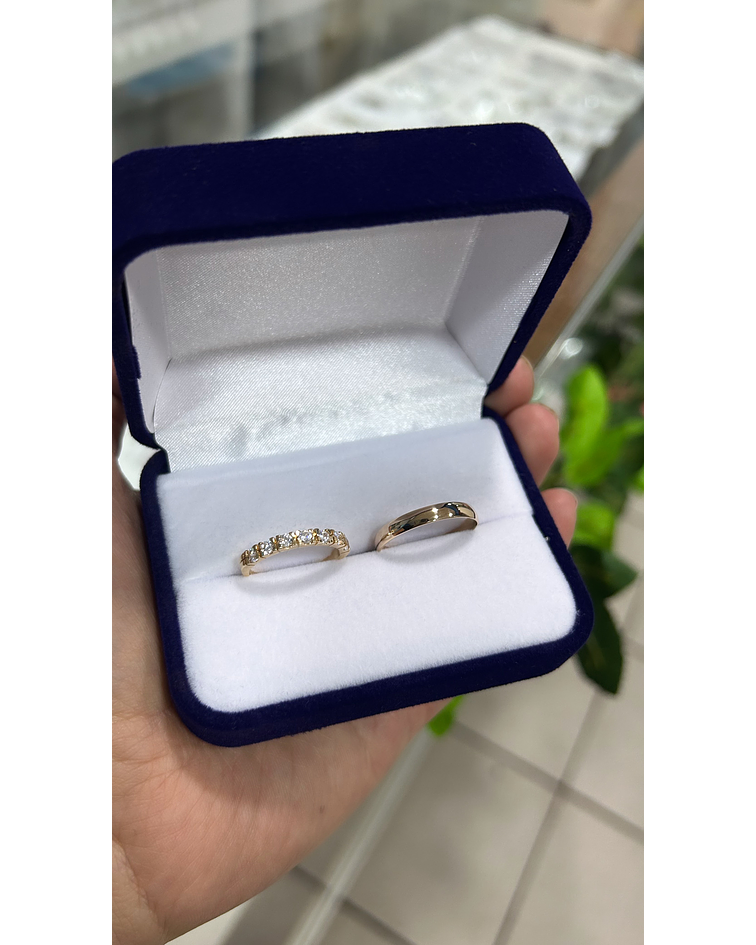 Argollas modelo cintillo + media caña ✨