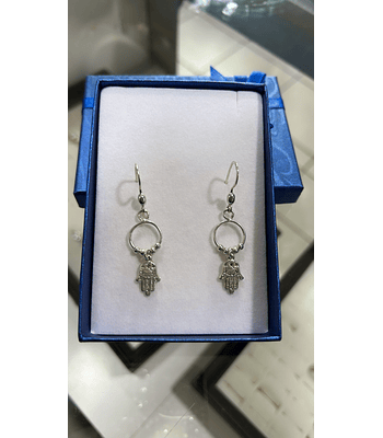 Aros colgantes mano de Fátima 