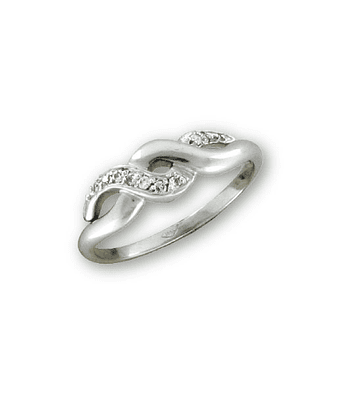 Anillo oro blanco rodinado, 9 brillantes de 1 pto.