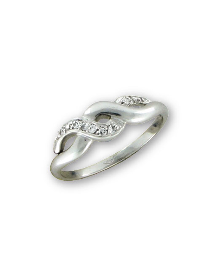 Anillo oro blanco rodinado, 9 brillantes de 1 pto.