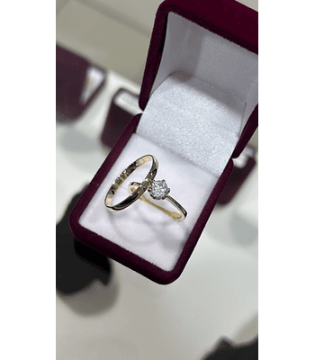 Ilusión media caña y circón seis puntas✨