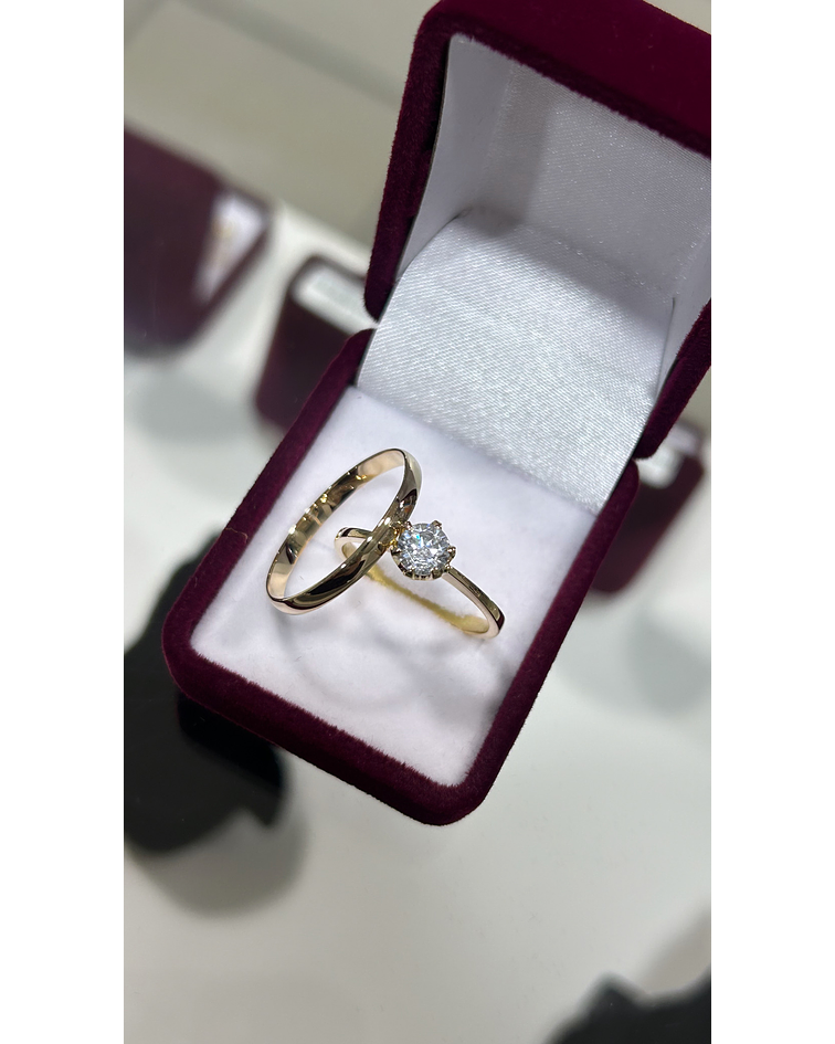 Ilusión media caña y circón seis puntas✨