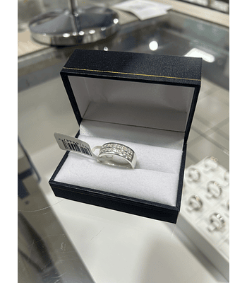 Anillo circones doble plata 925