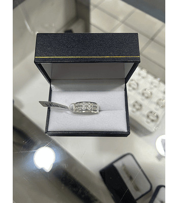 Anillo circones doble plata 925