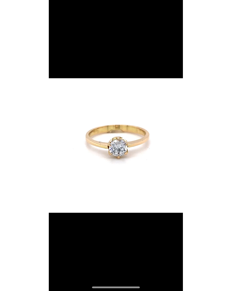 Anillo circón seis puntas 🌺