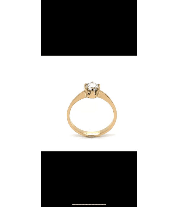 Anillo circón seis puntas 🌺