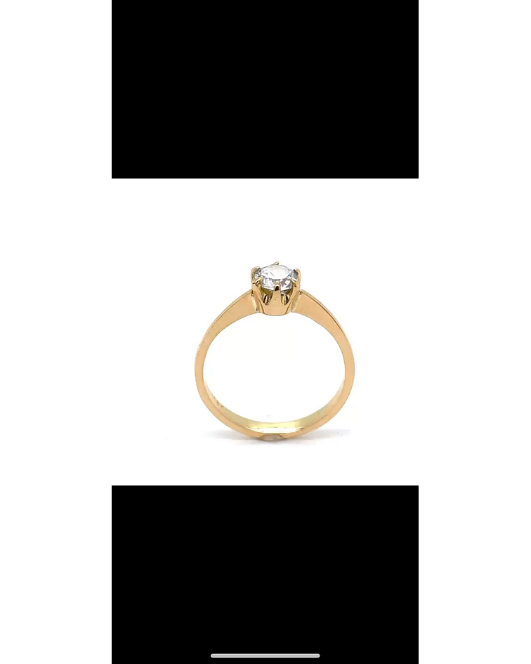 Anillo circón seis puntas 🌺