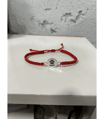 Pulsera hilo dije de plata 950 personalizado 