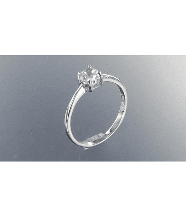 Anillo solitario circón 
