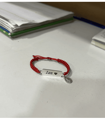 Pulsera hilo rojo personalizada 