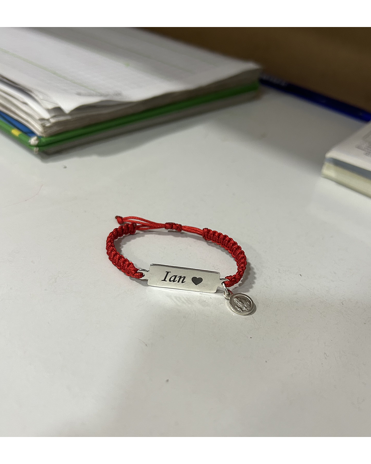 Pulsera hilo rojo personalizada 