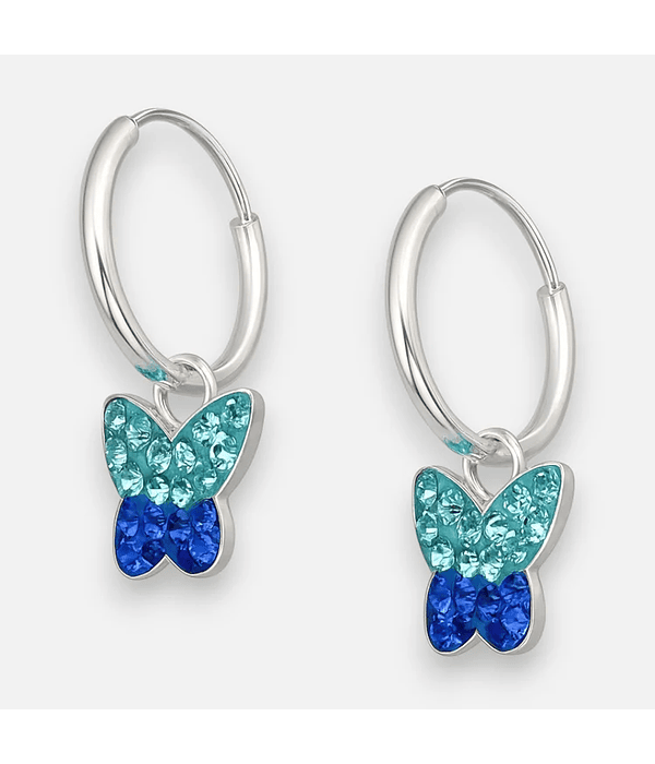 Argolla Mariposa Cristales Multicolor