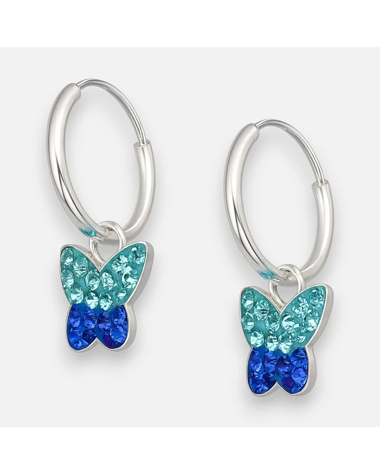 Argolla Mariposa Cristales Multicolor