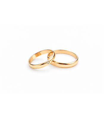 Argollas Media caña circón - 3 mm