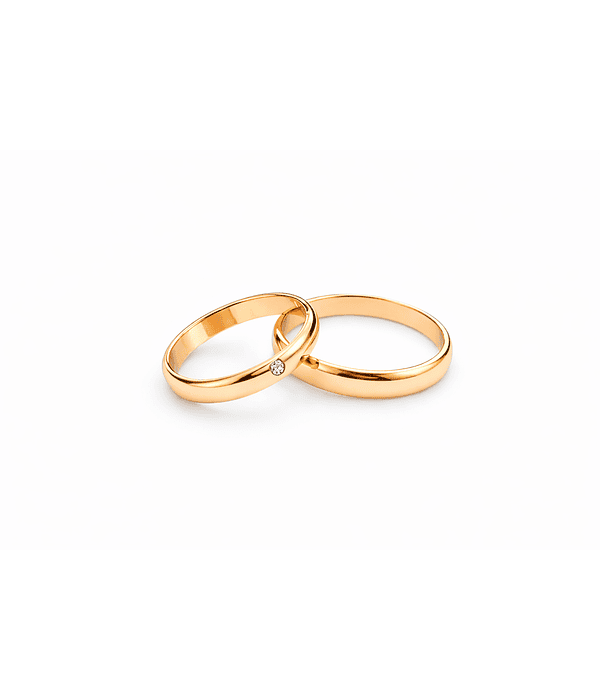 Argollas Media caña circón - 3 mm