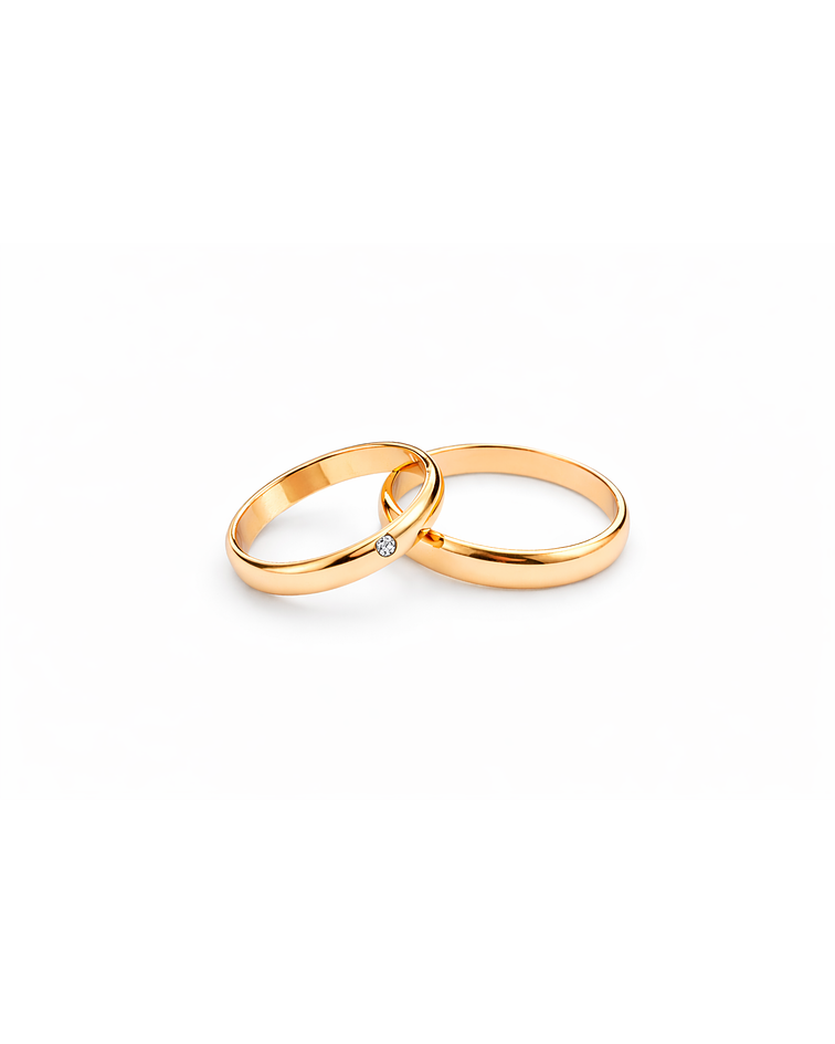 Argollas Media caña circón - 3 mm