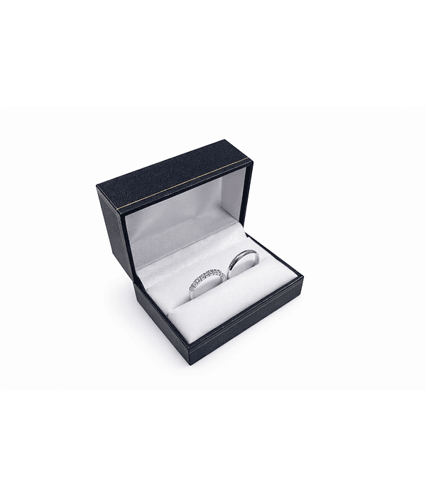 Ilusiones cintillo y Media Caña 2mm – Plata