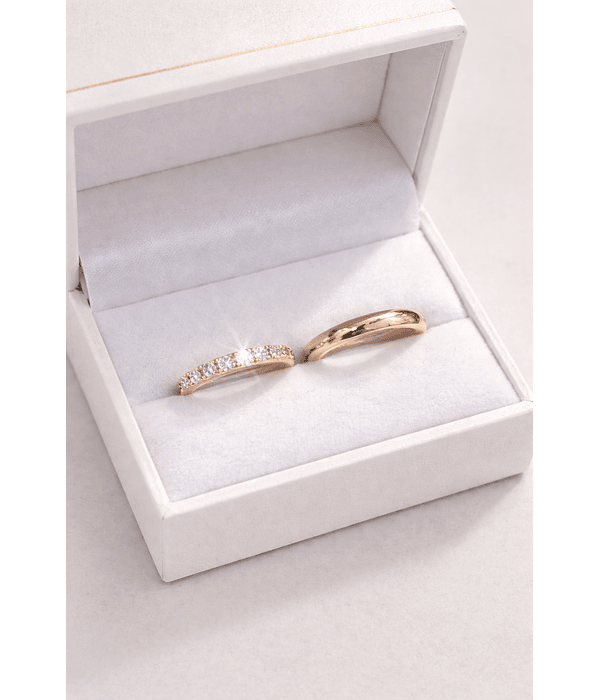 Argollas cintillo y media caña 3 mm ✨