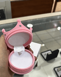 CAJA CORONA TERCIOPELO ROSA