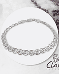 Pulsera Tejida Plata Fina