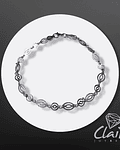 Pulsera Plata Fina Eslabón Ovalado