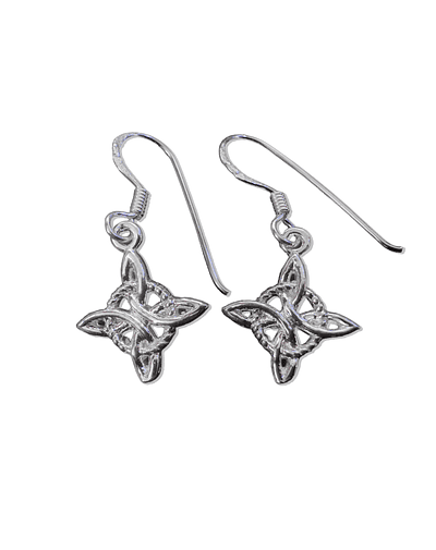 Aros de Plata 925 Nudo de Brujas Colgantes