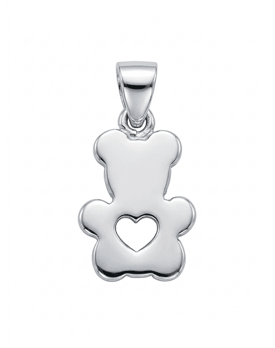 Colgante Osito con Corazón en Plata 925