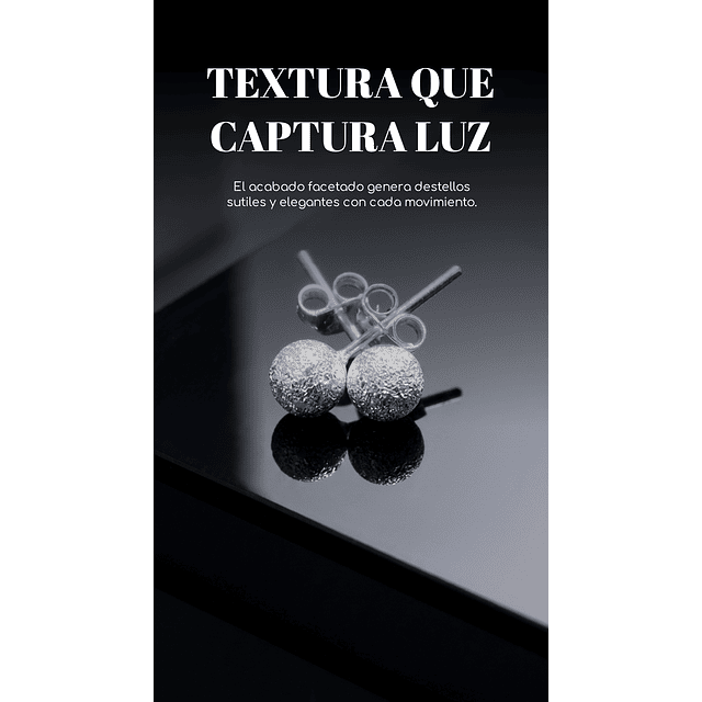 Aros de Plata 925 Bola Texturizada 3
