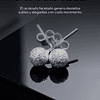 Aros de Plata 925 Bola Texturizada 3